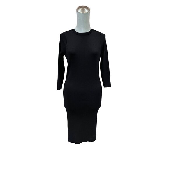 ZARA KNITS black open back dress size S - Picture 2 of 9